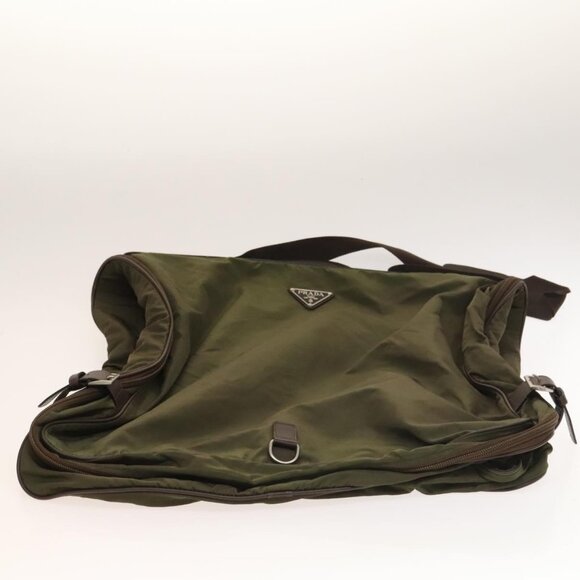 PRADA Garment Cover Nylon Khaki Silver Auth - Picture 1 of 15